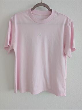 Adidas Pastel Pink Tee with Small Logo Medium